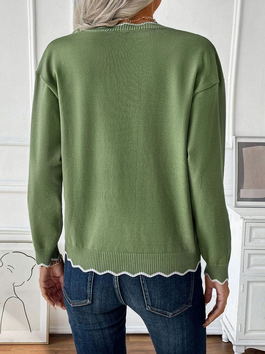Women's Green Pullover Blend