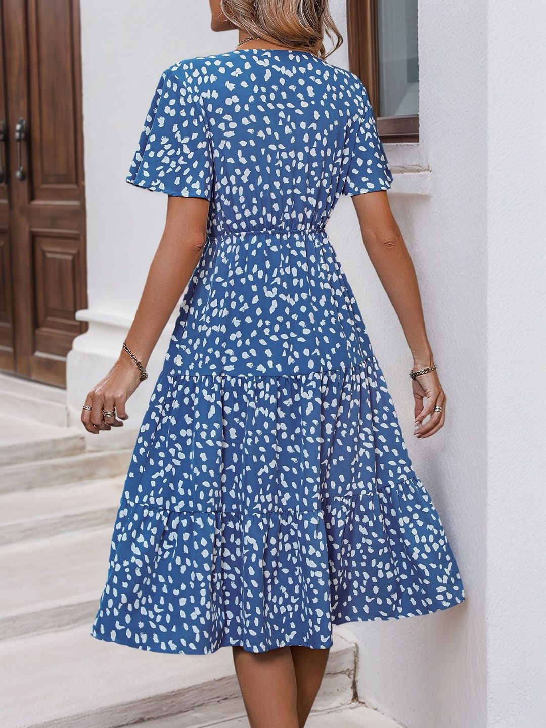 Print Fit & Flare Midi Dress