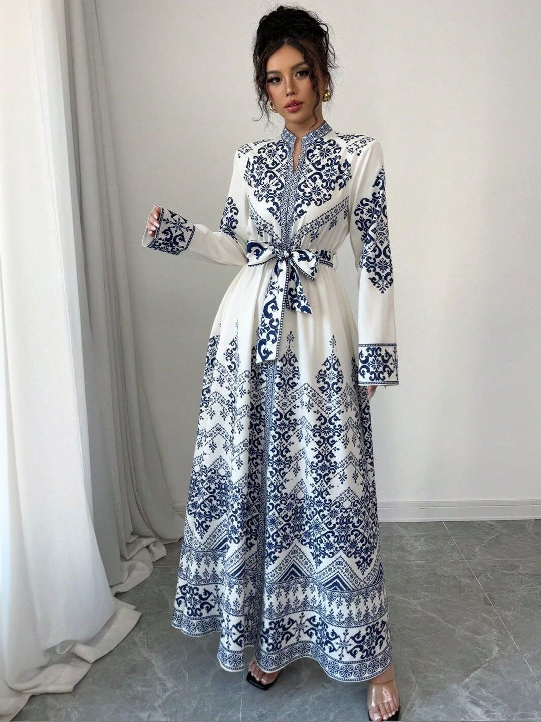 Ethnic Motifs Print A-Line Maxi Dress