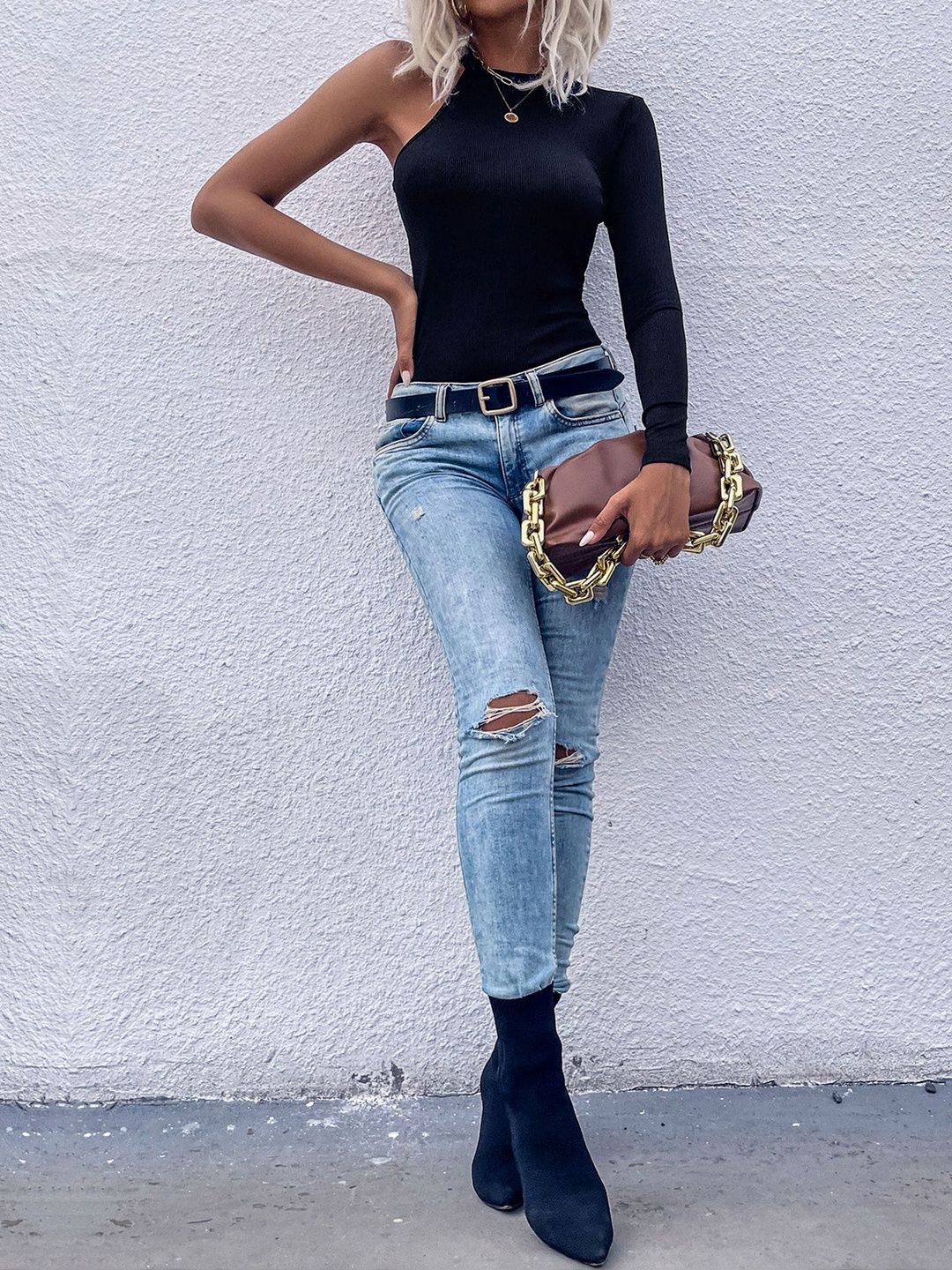 Cotton Halter Neck Bodysuit