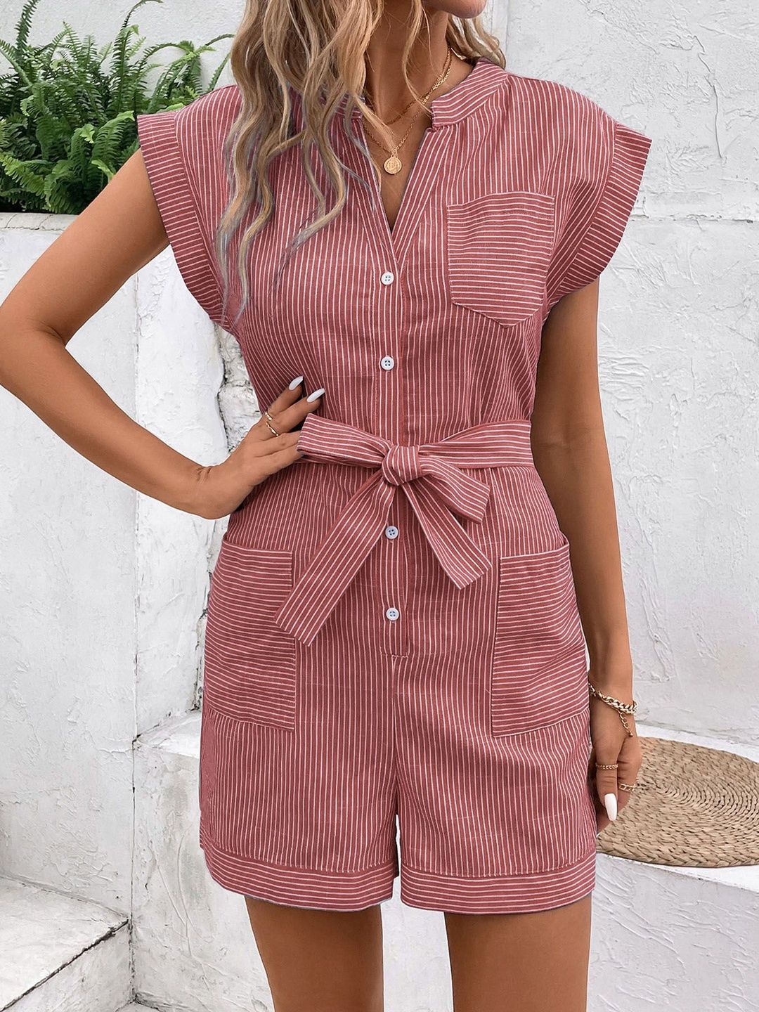 Striped Jumpsuit