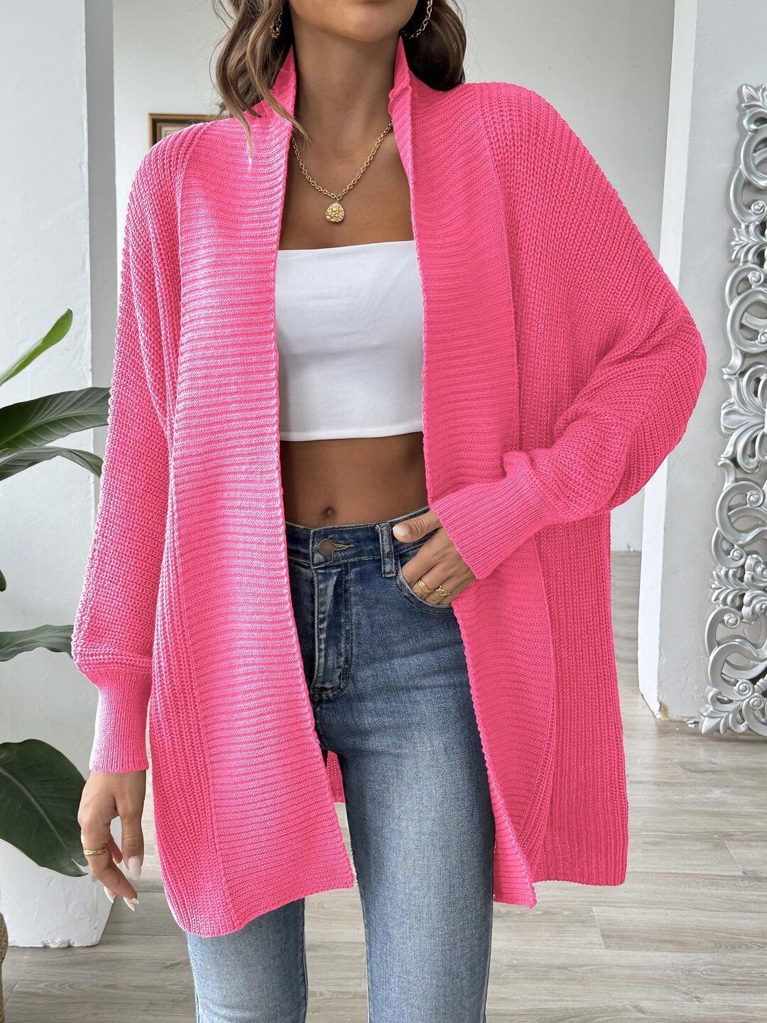Women Ribbed Cardigan