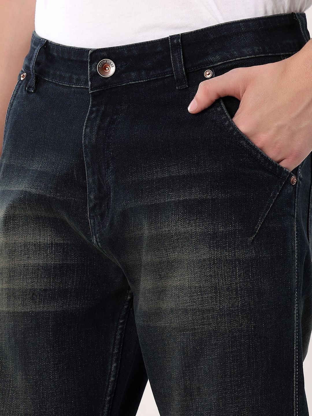 Men Regular Fit Mid-Rise Jeans