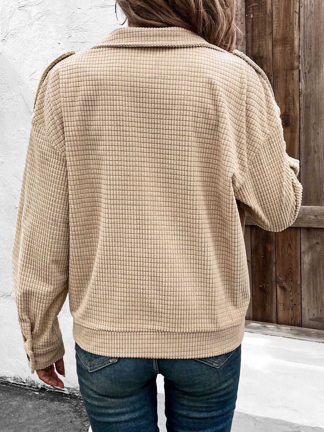 Women Corduroy Bomber Jacket