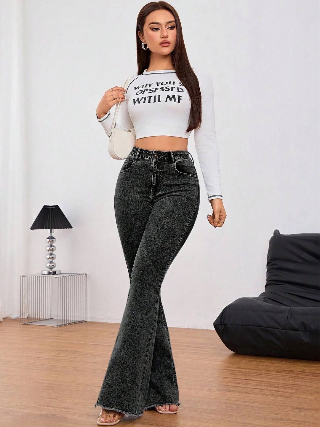 NOWI Women Bootcut High-Rise Light Fade Stretchable Jeans