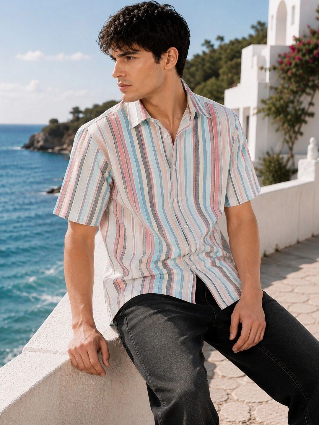 Men Striped Casual Shirt