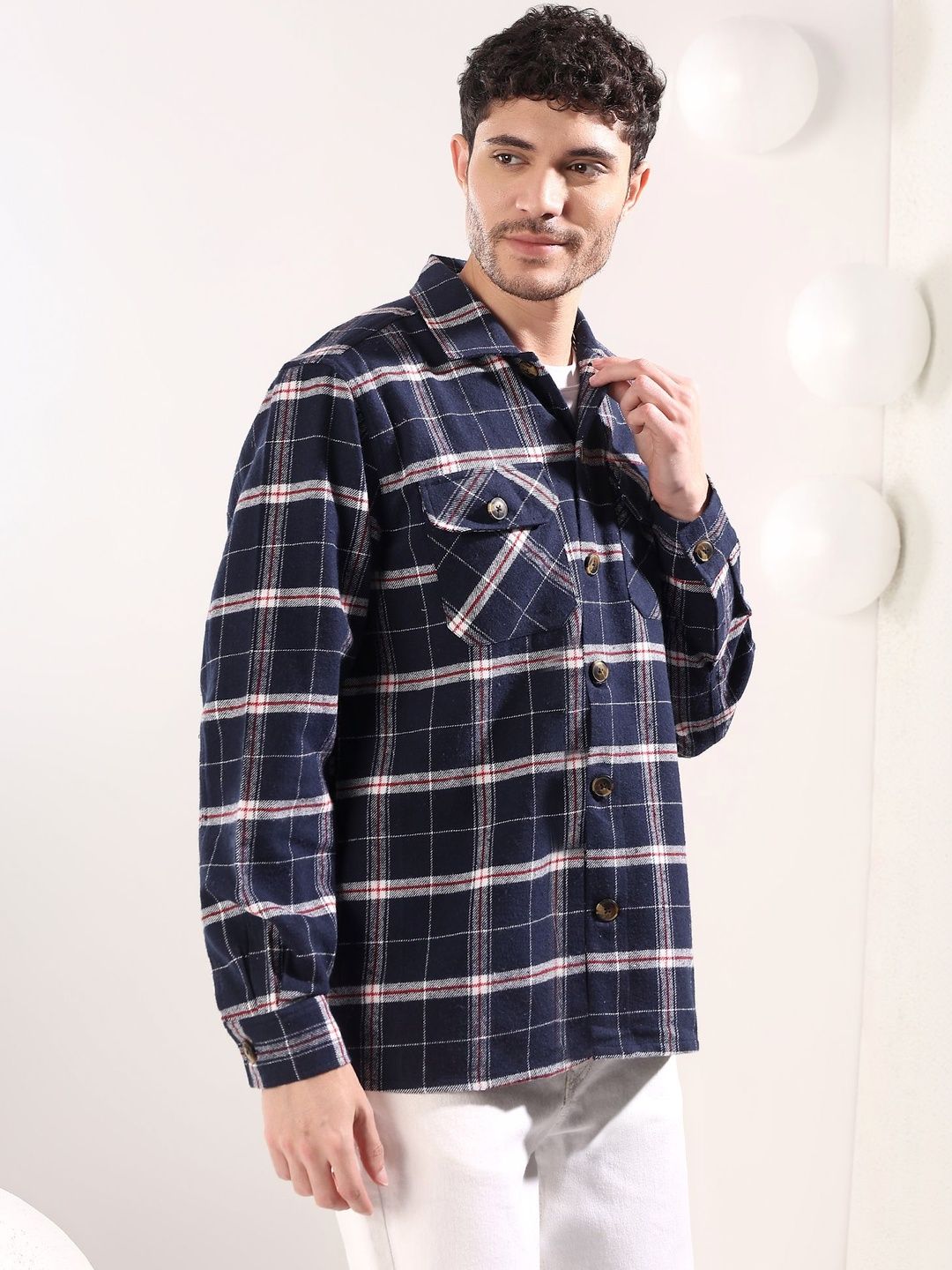 Men Tartan Checks Checked Casual Shirt