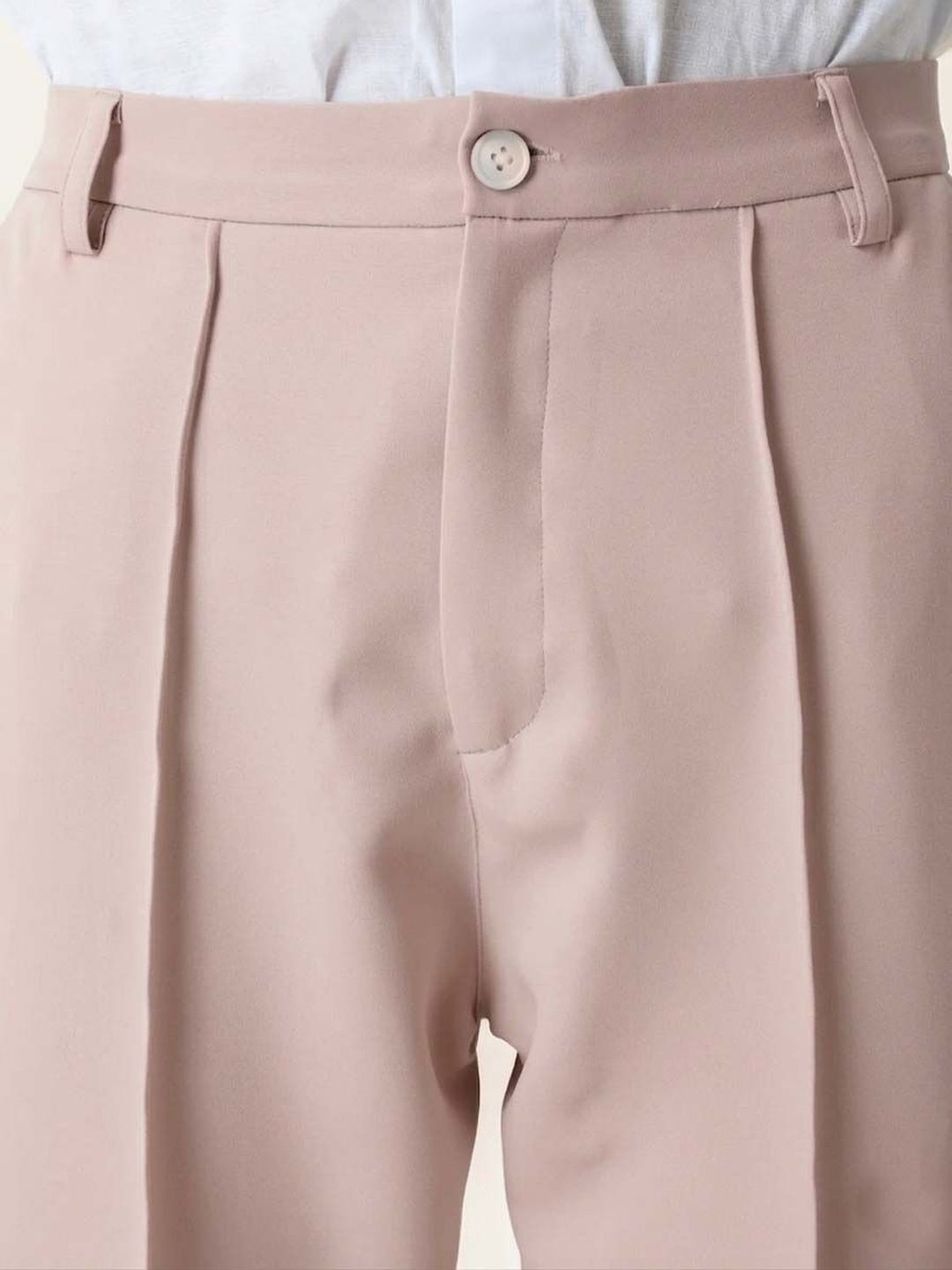 Men Wrinkle Free Pleated Trousers