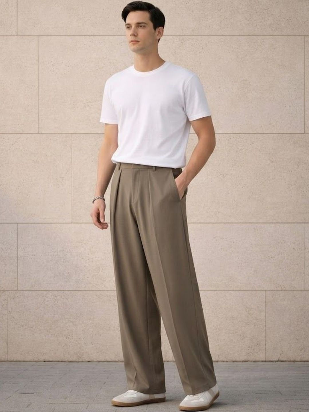 Men Pleated Trousers