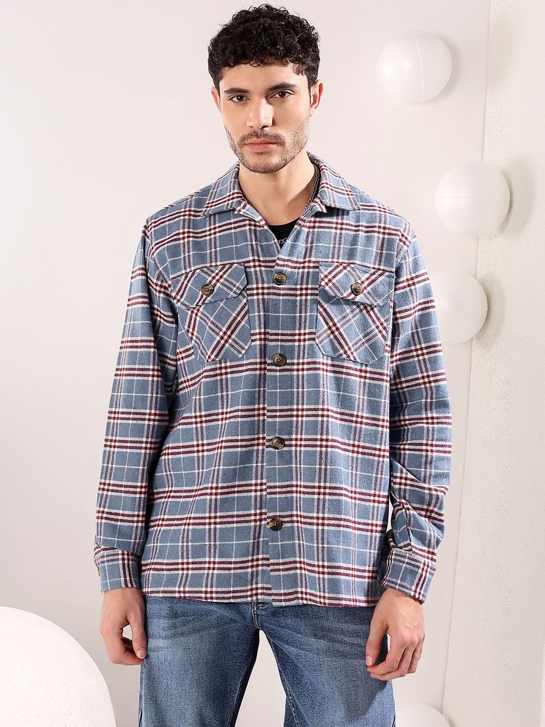 Men Checked Casual Shirt