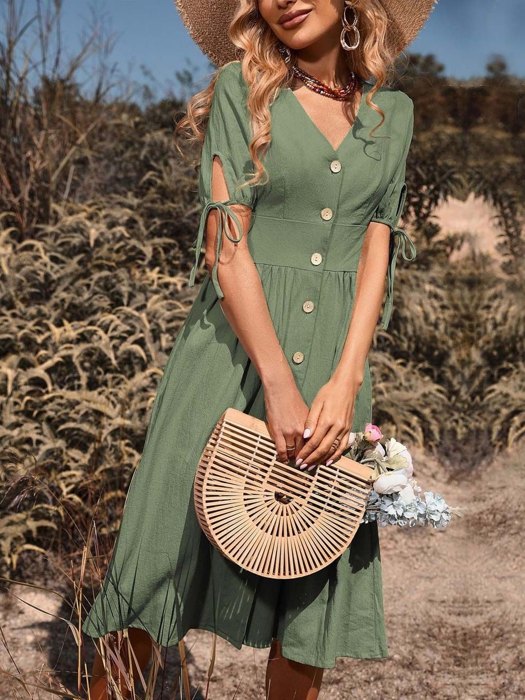 Fit & Flare Midi Dress