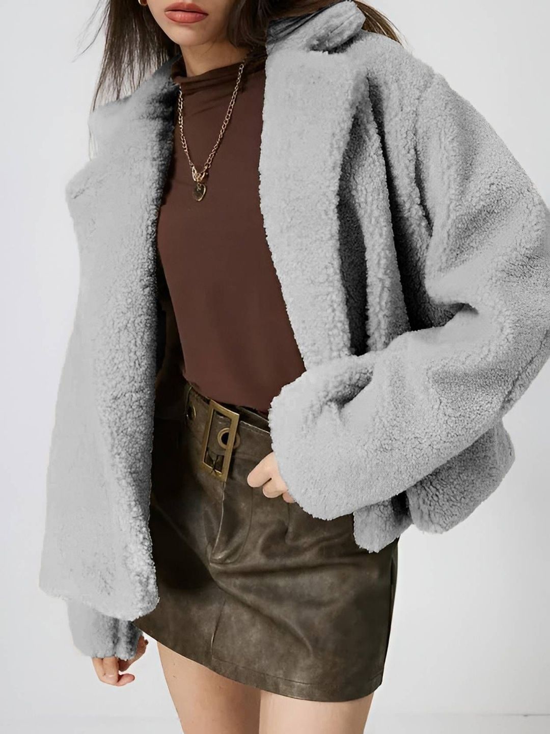 Women's Grey Lightweight Puffer Jacket