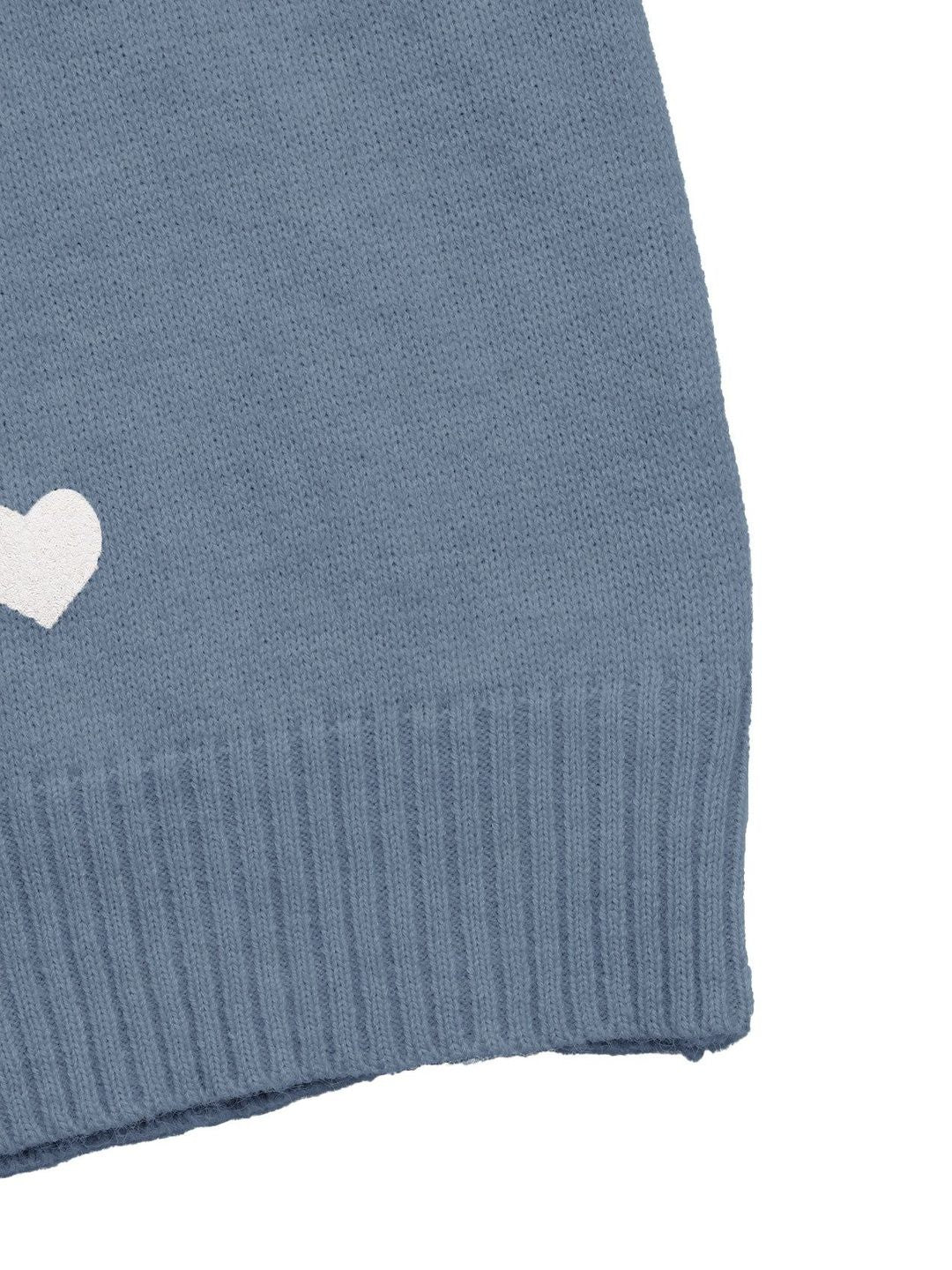 Women's Blue Printed Pullover Blend