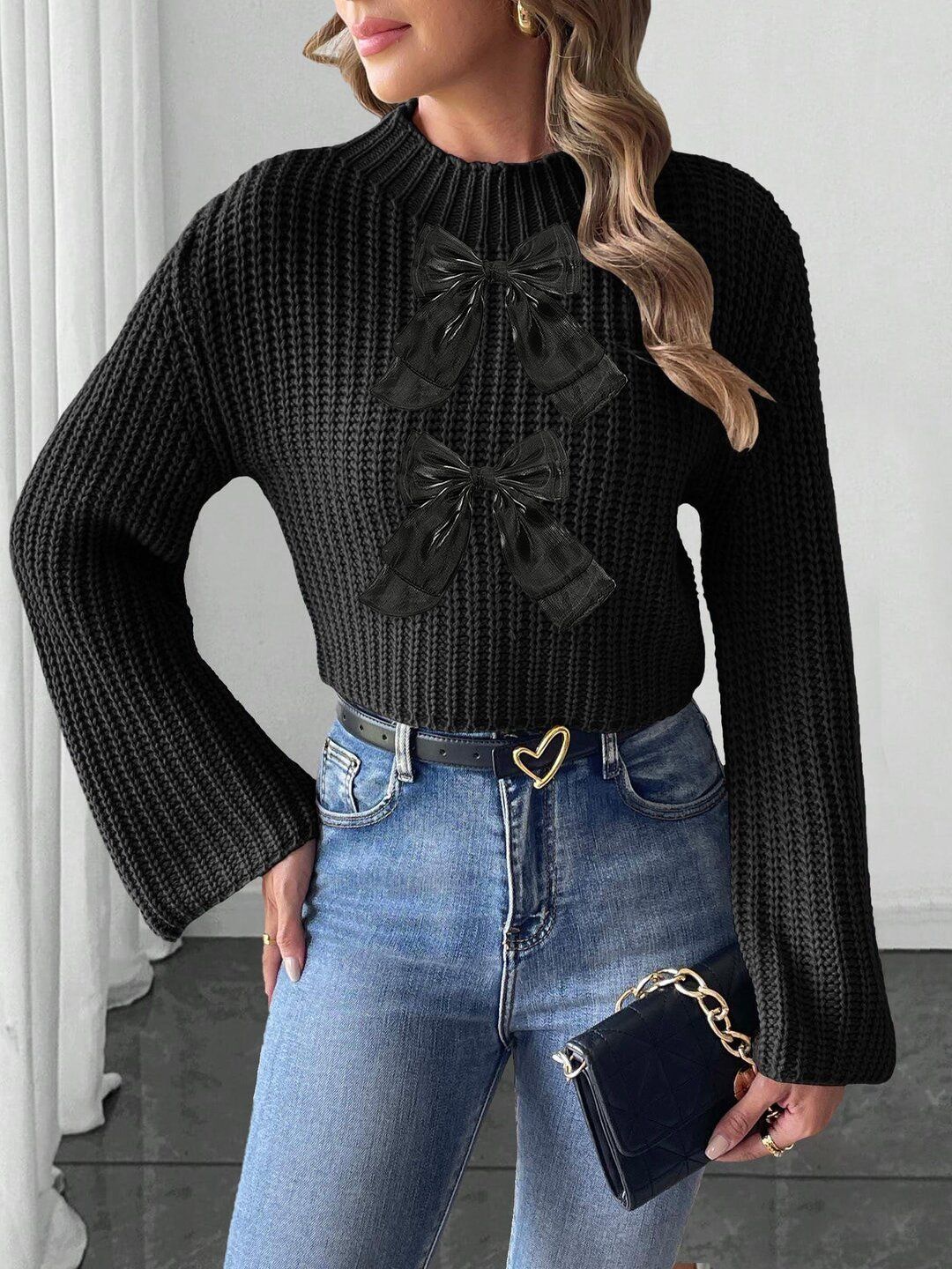 Women Ribbed Crop Pullover
