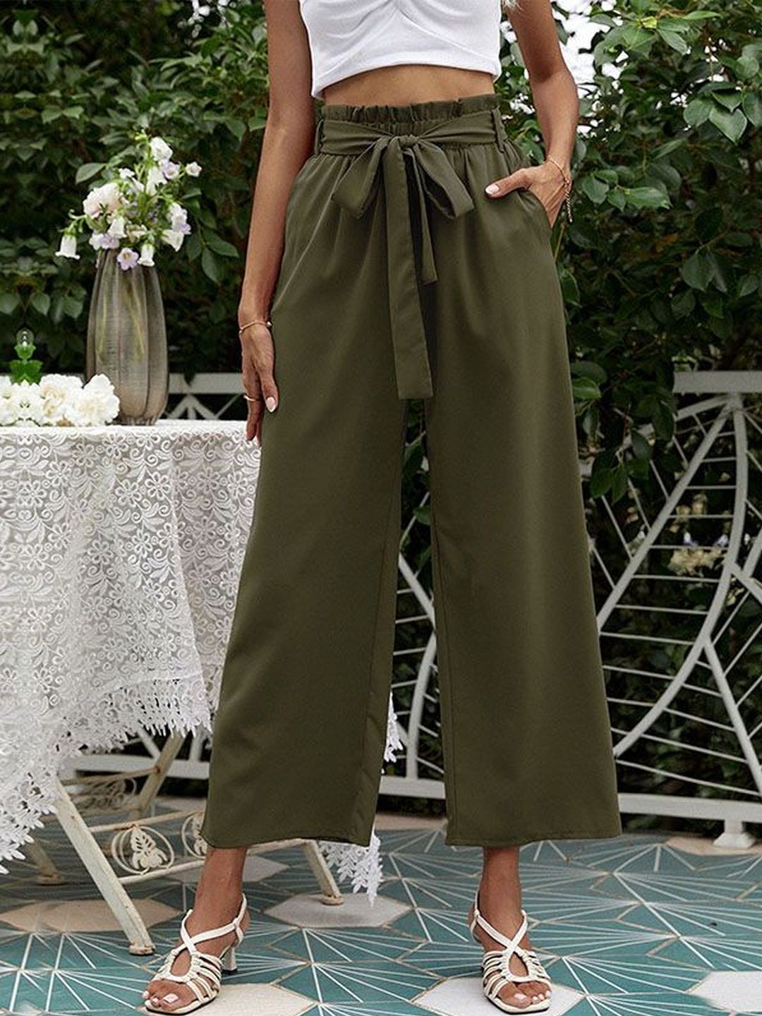 Women High-Rise Non Iron Trousers