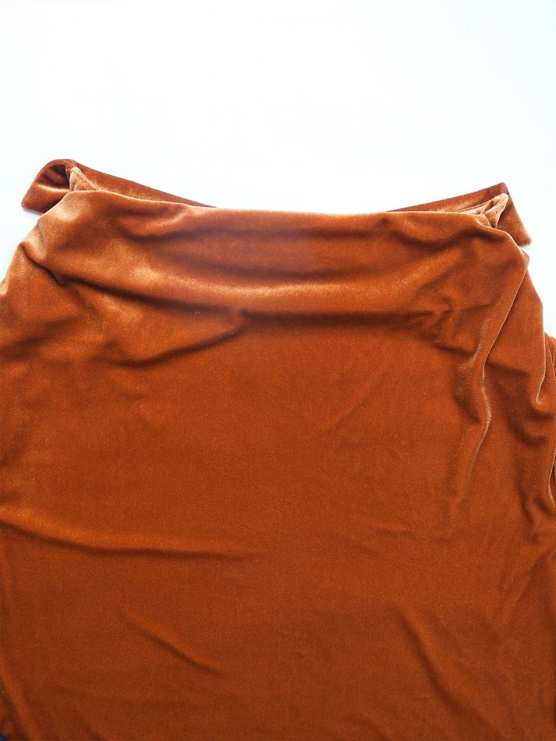 Women's Orange Cowl Neck Top