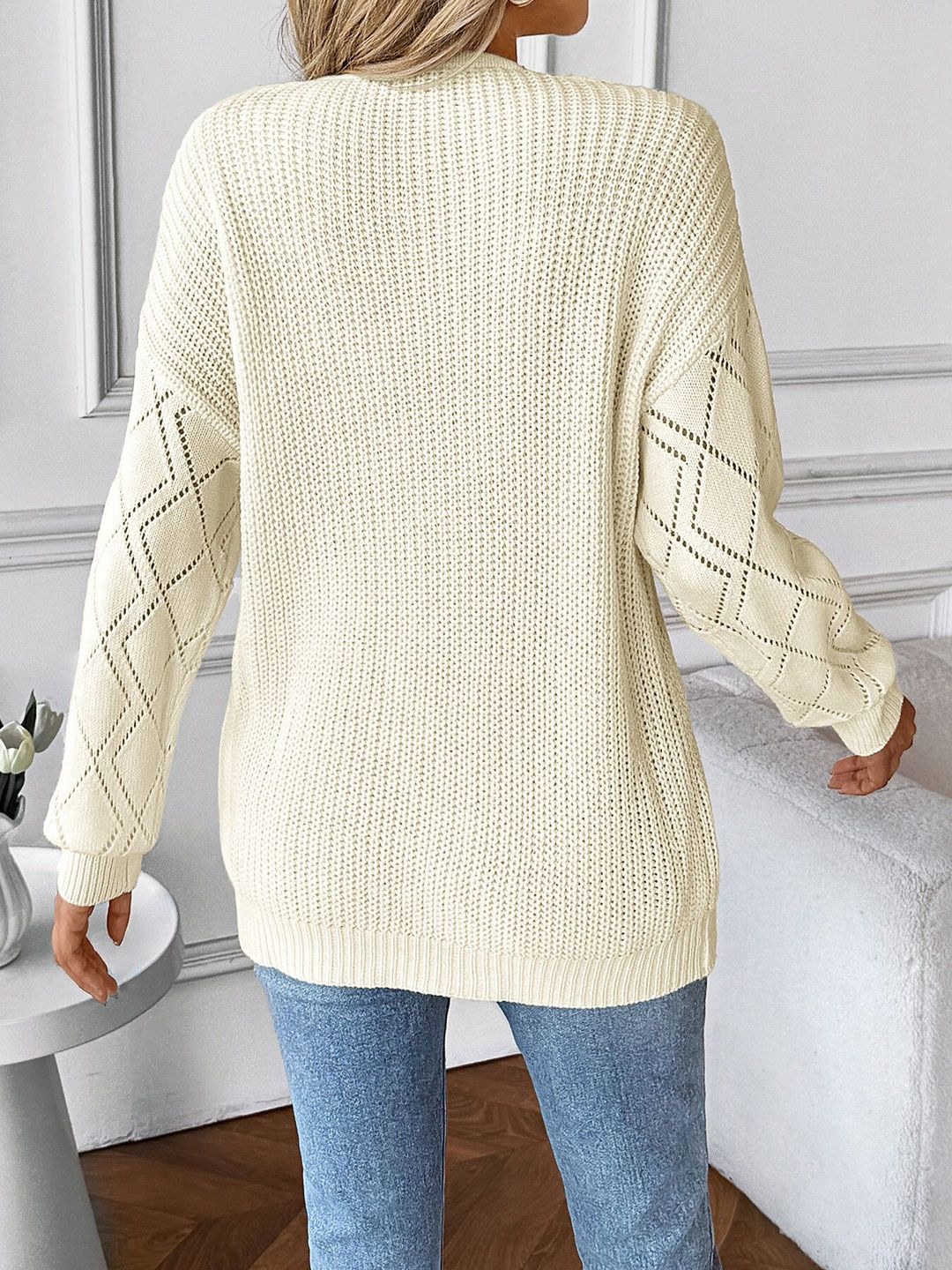 Women's Grey Nowi Women Pullover Blend Printed Regular Fit