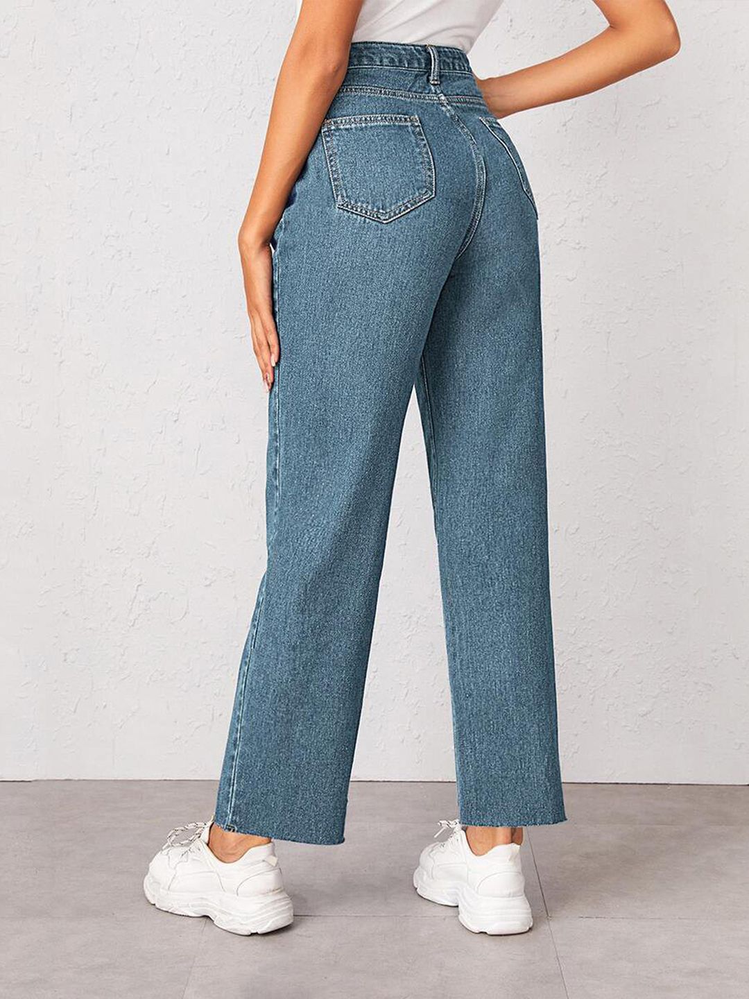 NOWI Women Straight Fit High-Rise Stretchable Jeans