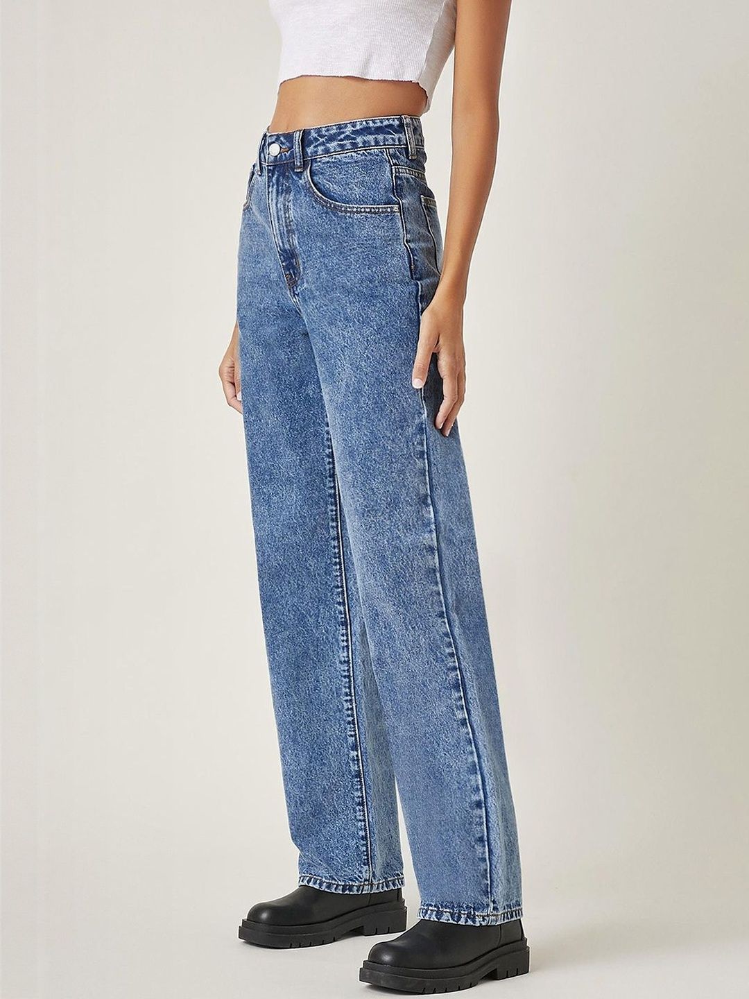 Women Pack Of 2 High-Ris Clean Look Stretchable Cotton Jeans