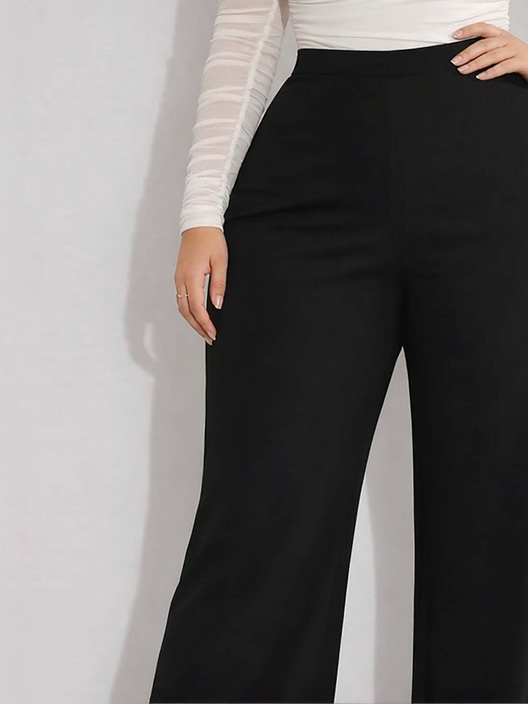 Women Straight Fit Wrinkle Free Trousers