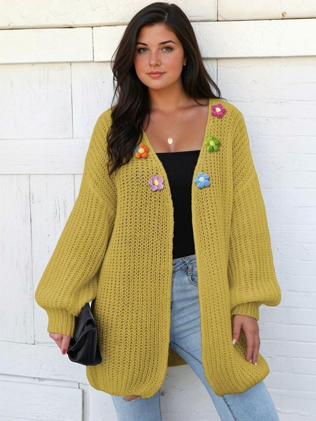 Women Cardigan with Embellished Detail
