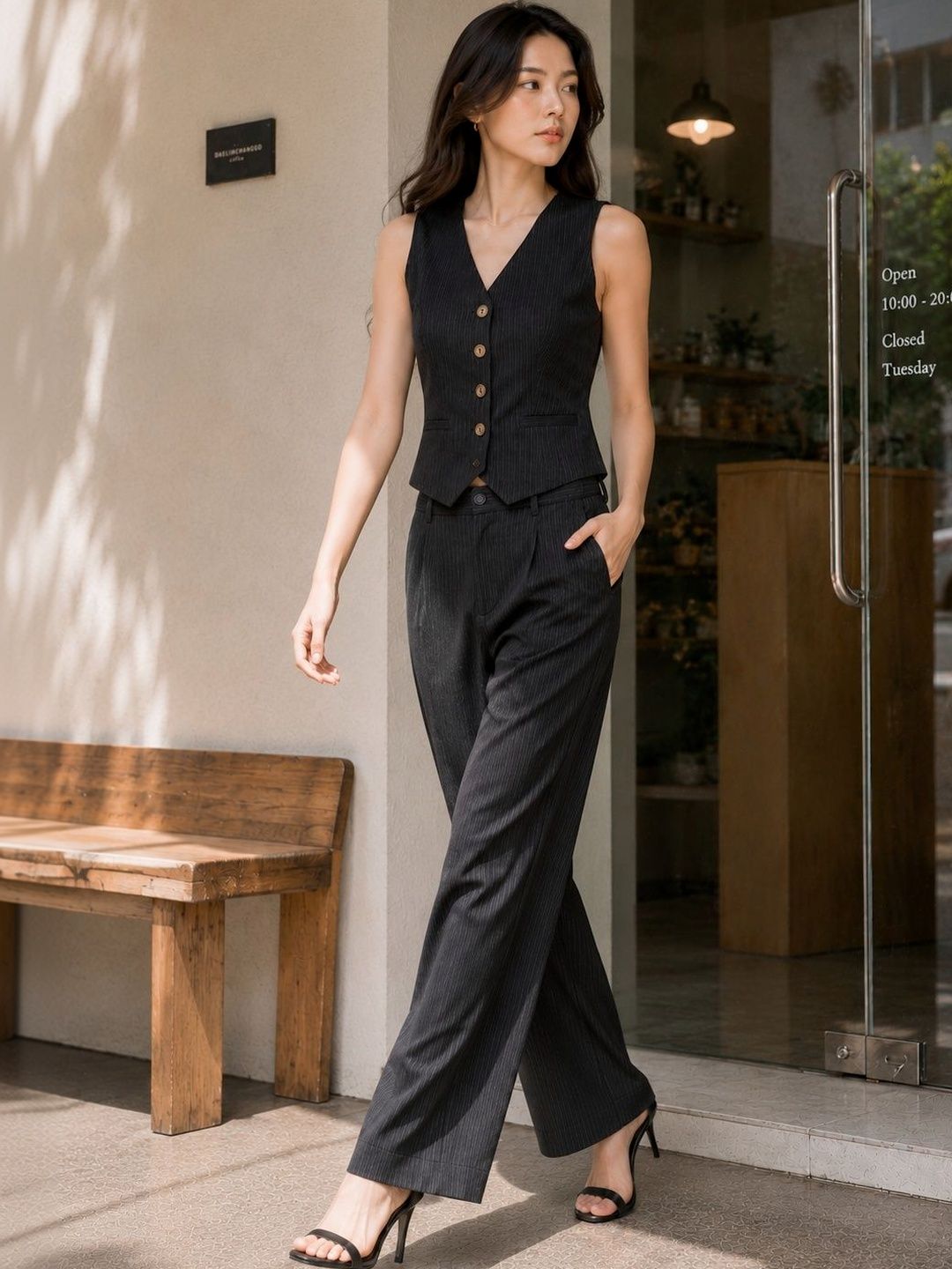 Striped Vest Top with Trousers