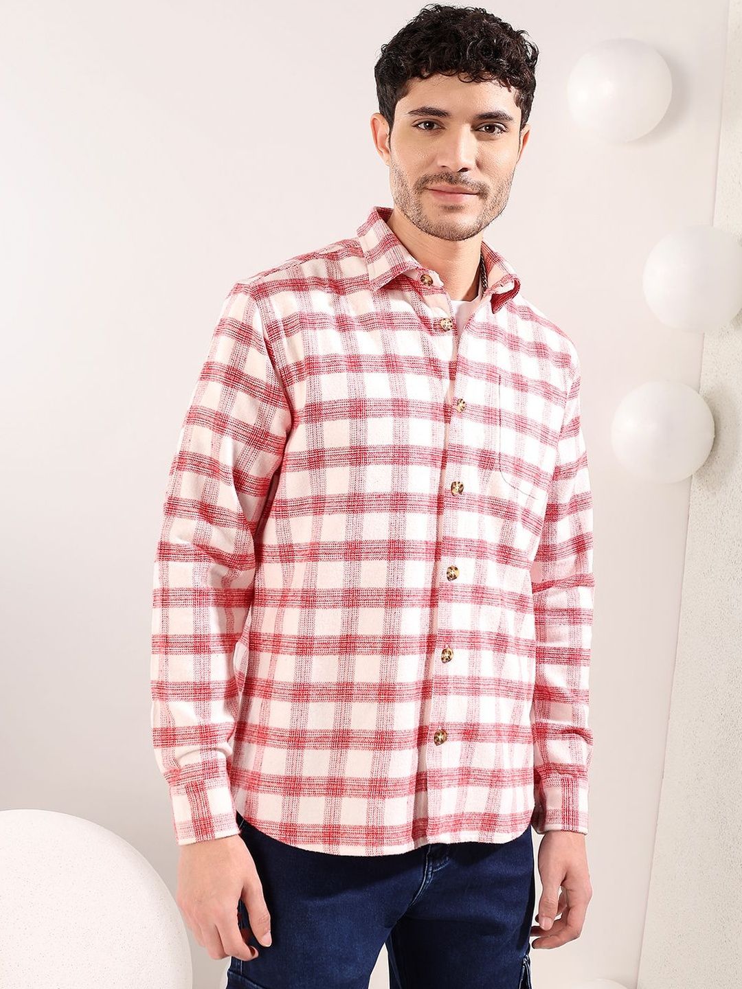Men Checked Casual Shirt