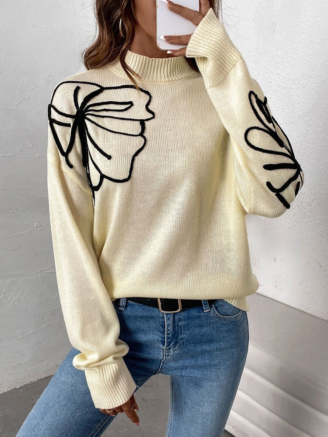 Women's Nowi Women Embroidered Pullover With Embroidered