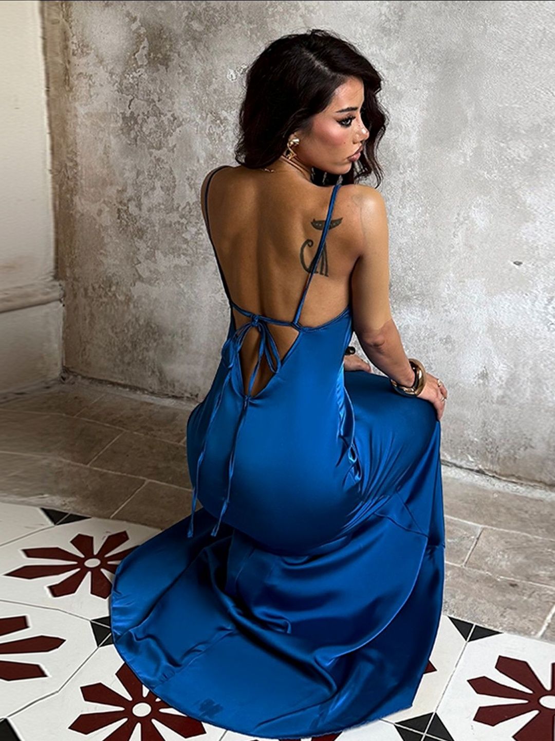 Women's Blue Maxi Dress