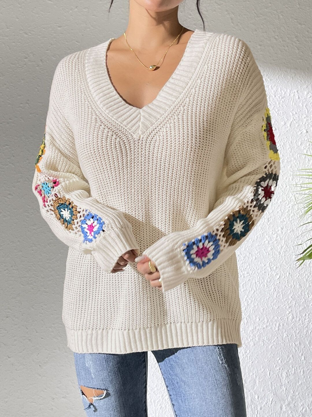 Women Colourblocked Pullover