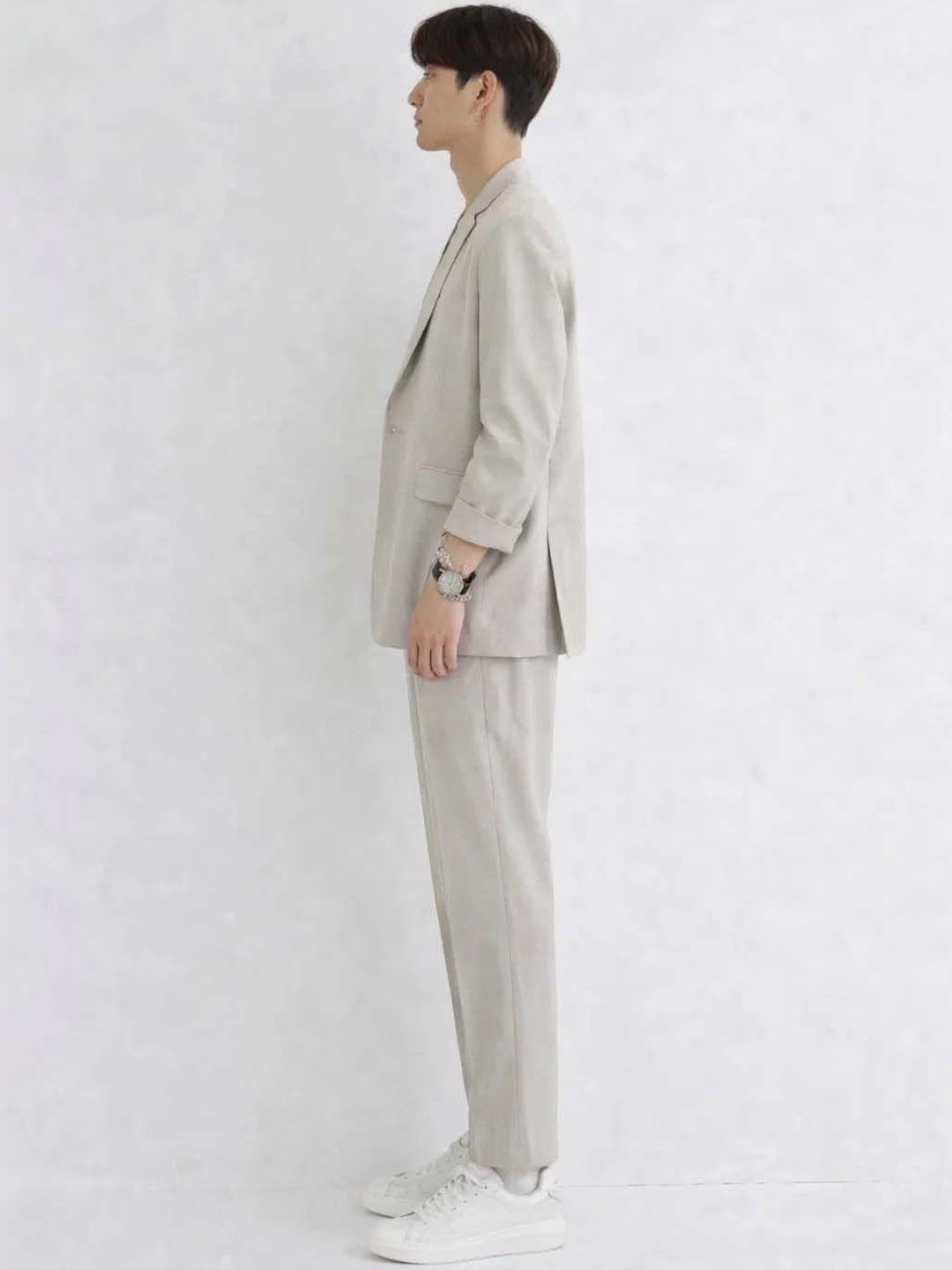 Solid Blazer with Trousers