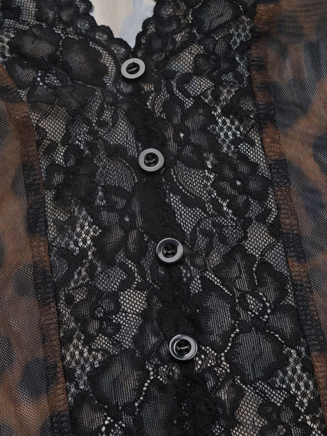 Printed V-Neck Bodysuit