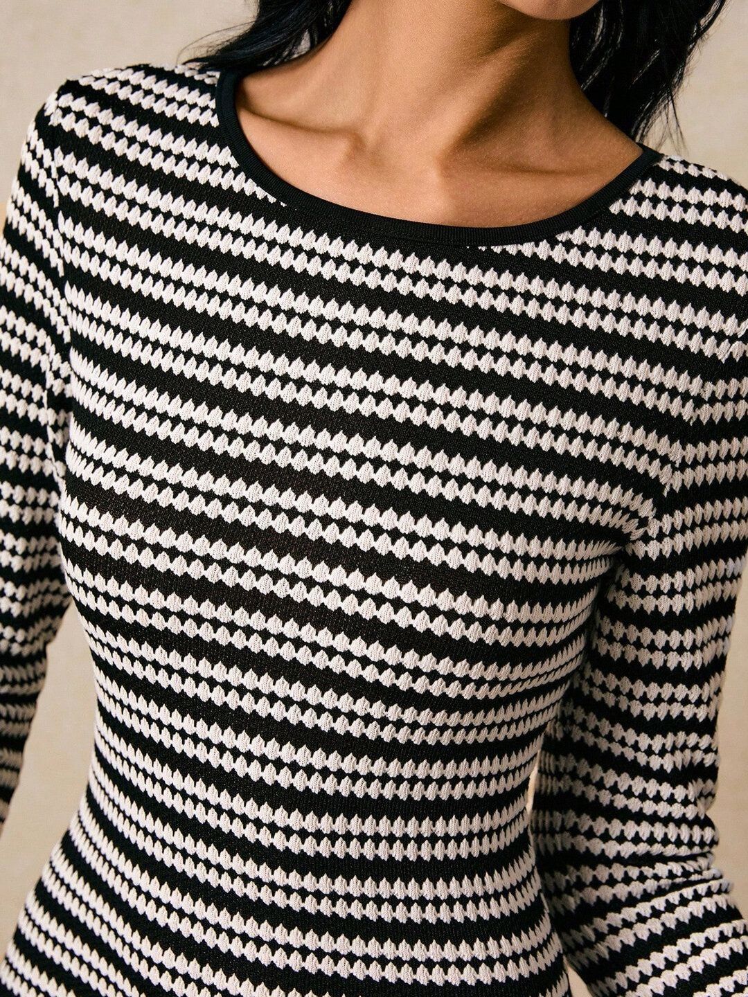 Striped A-Line Dress