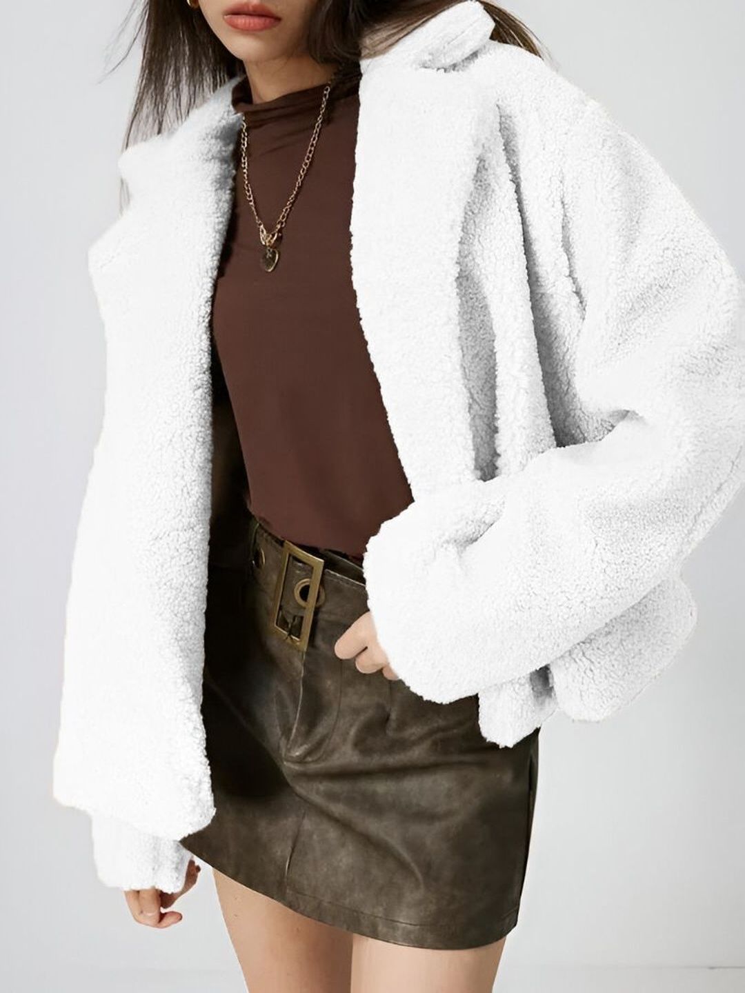 NOWI Women Woollen Open Front Jacket
