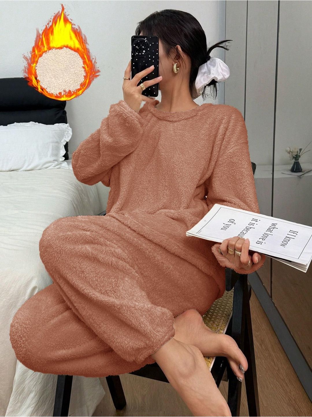 Round Neck Sweatshirt & Trousers Co-Ords