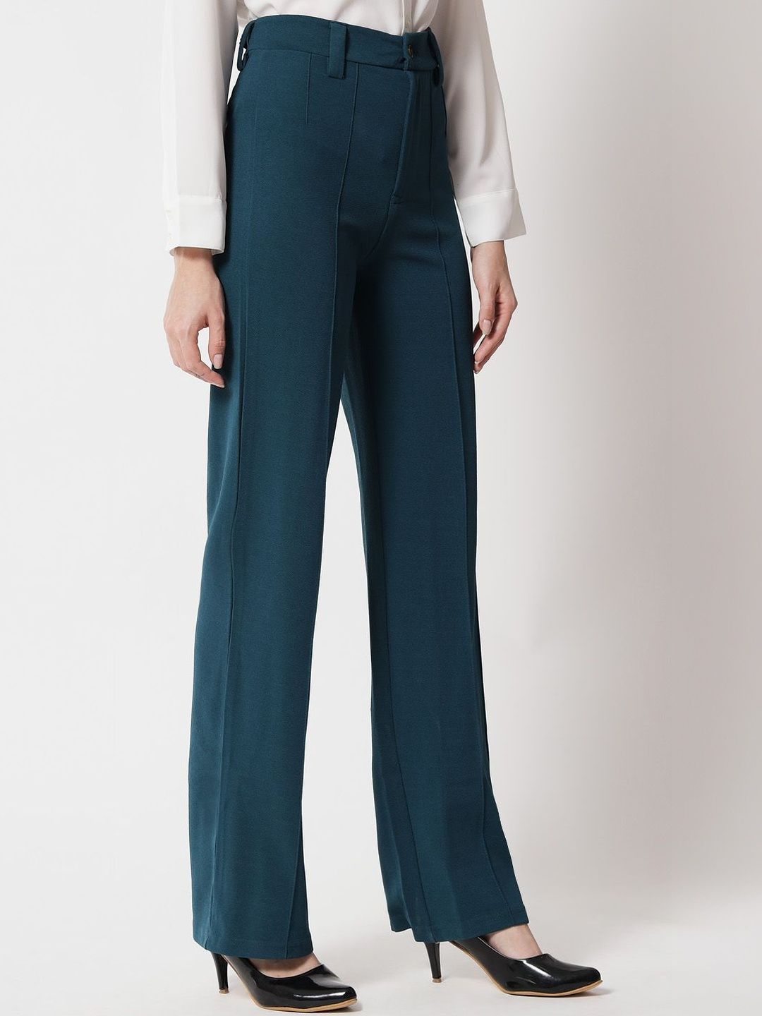 Women Pack Of 2 High-Rise Regular Fit Formal Trousers