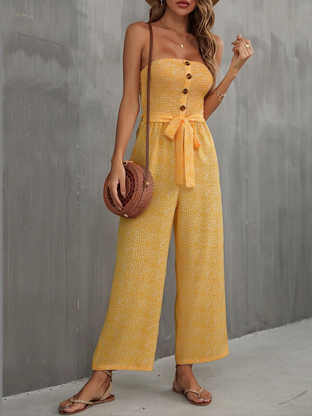 Printed Culotte Jumpsuit