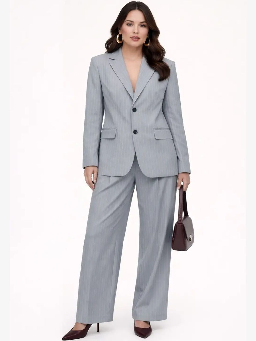 Striped Coat with Trousers