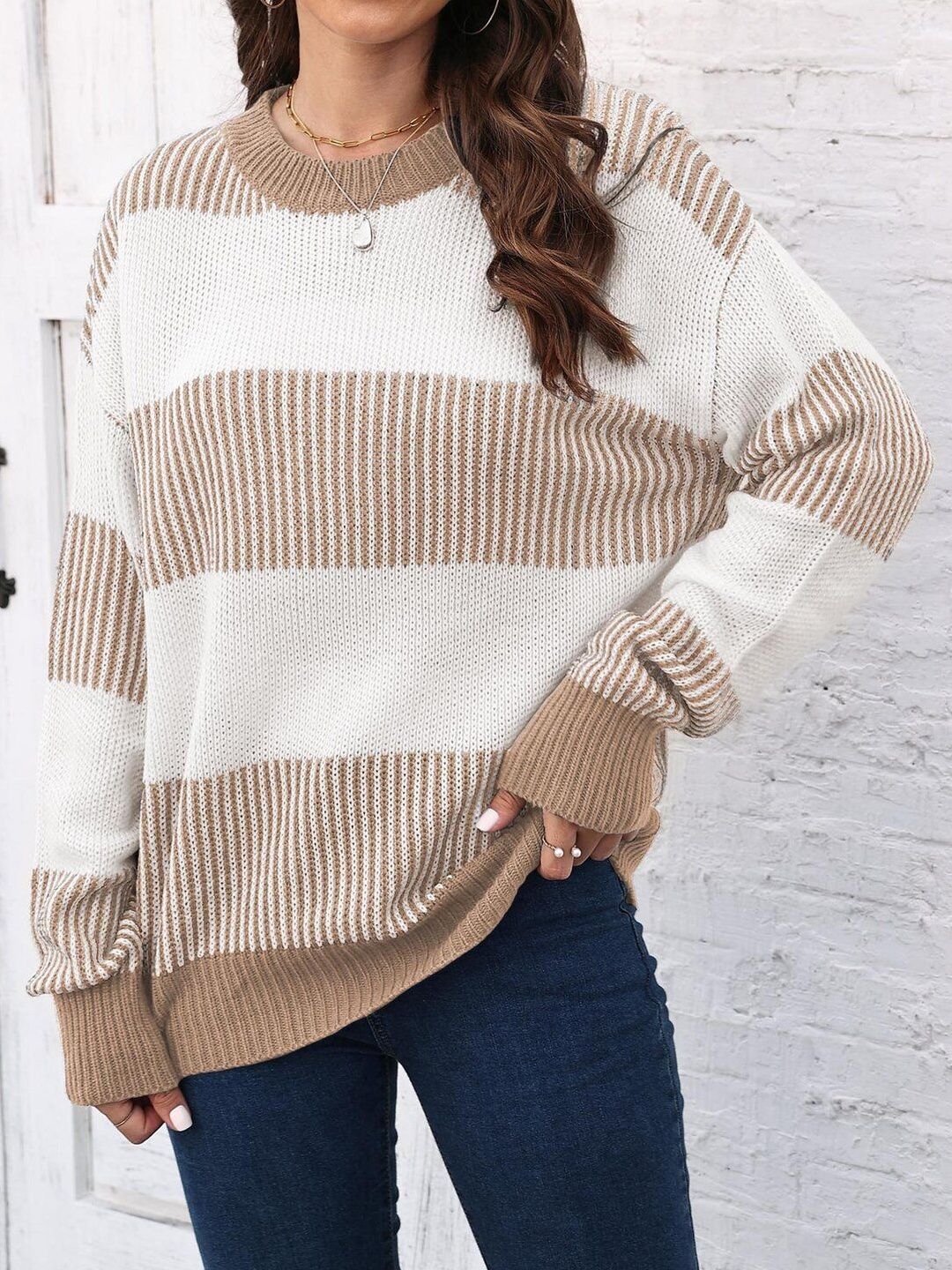 Women Striped Pullover