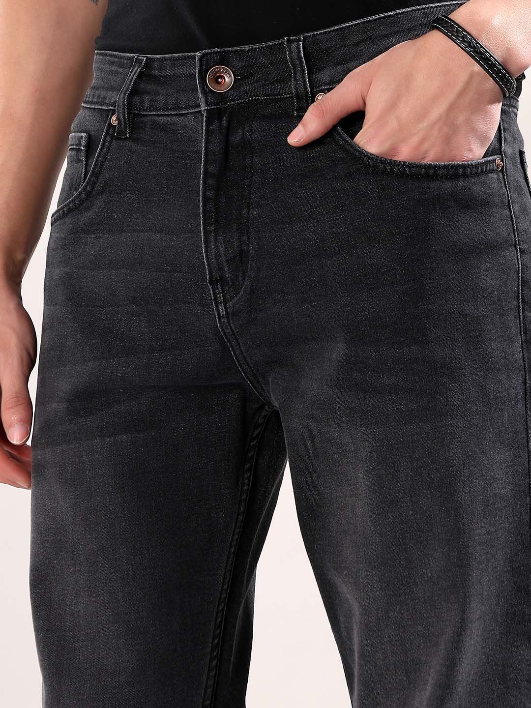 Men Straight Fit Mid-Rise Light Fade Jeans