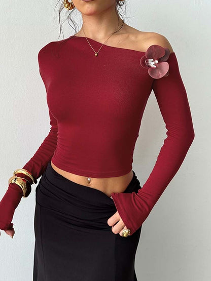 One Shoulder Crop Top