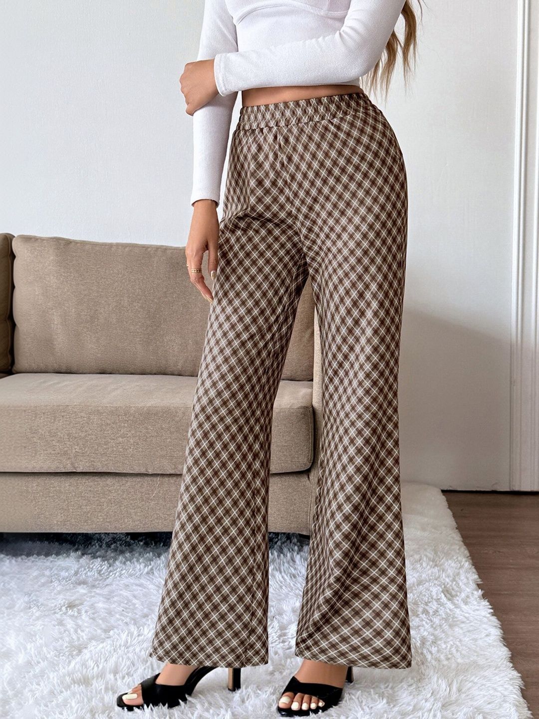 Women Checked Trousers