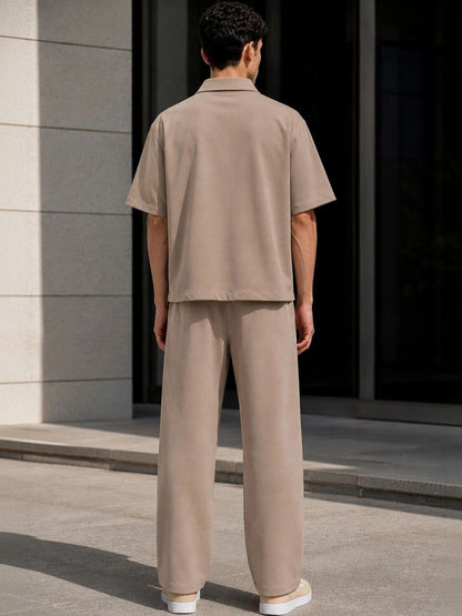 Solid Shirt with Trousers