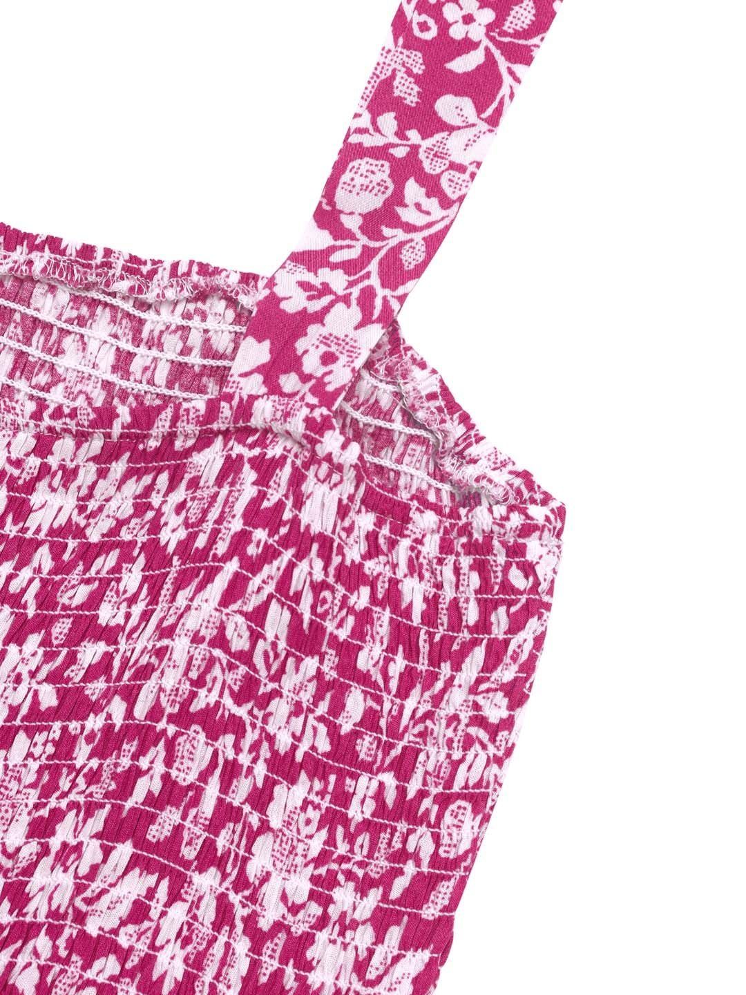 Floral Print A-Line Midi Dress