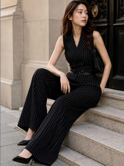 Striped Basic Jumpsuit
