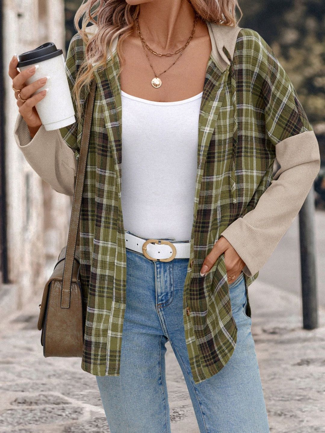 Women Tartan Checks Checked Casual Shirt