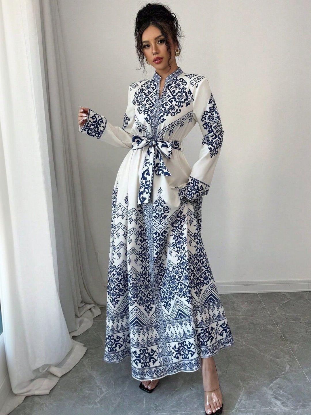 Ethnic Motifs Print A-Line Maxi Dress
