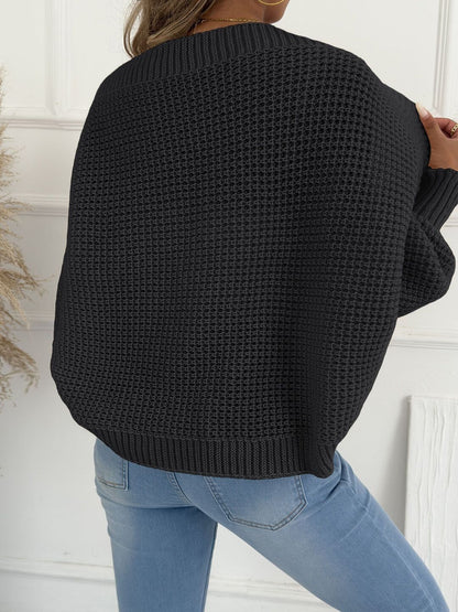 Women Ribbed Crop Cardigan
