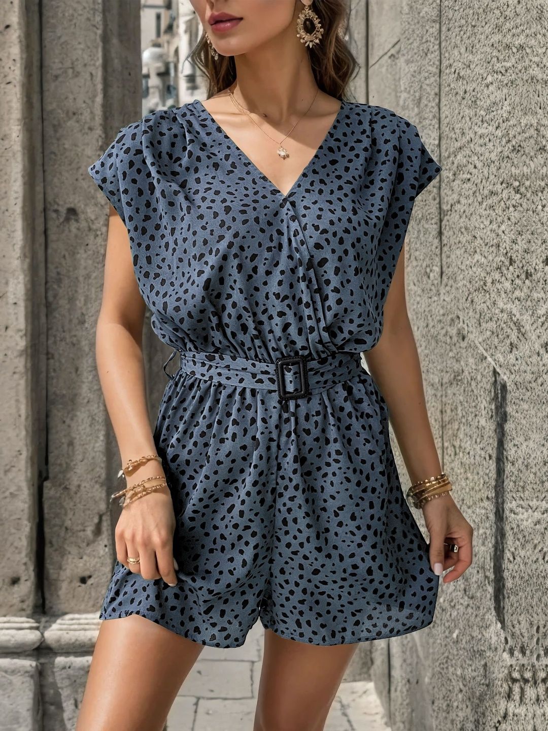 Printed with Applique Jumpsuit