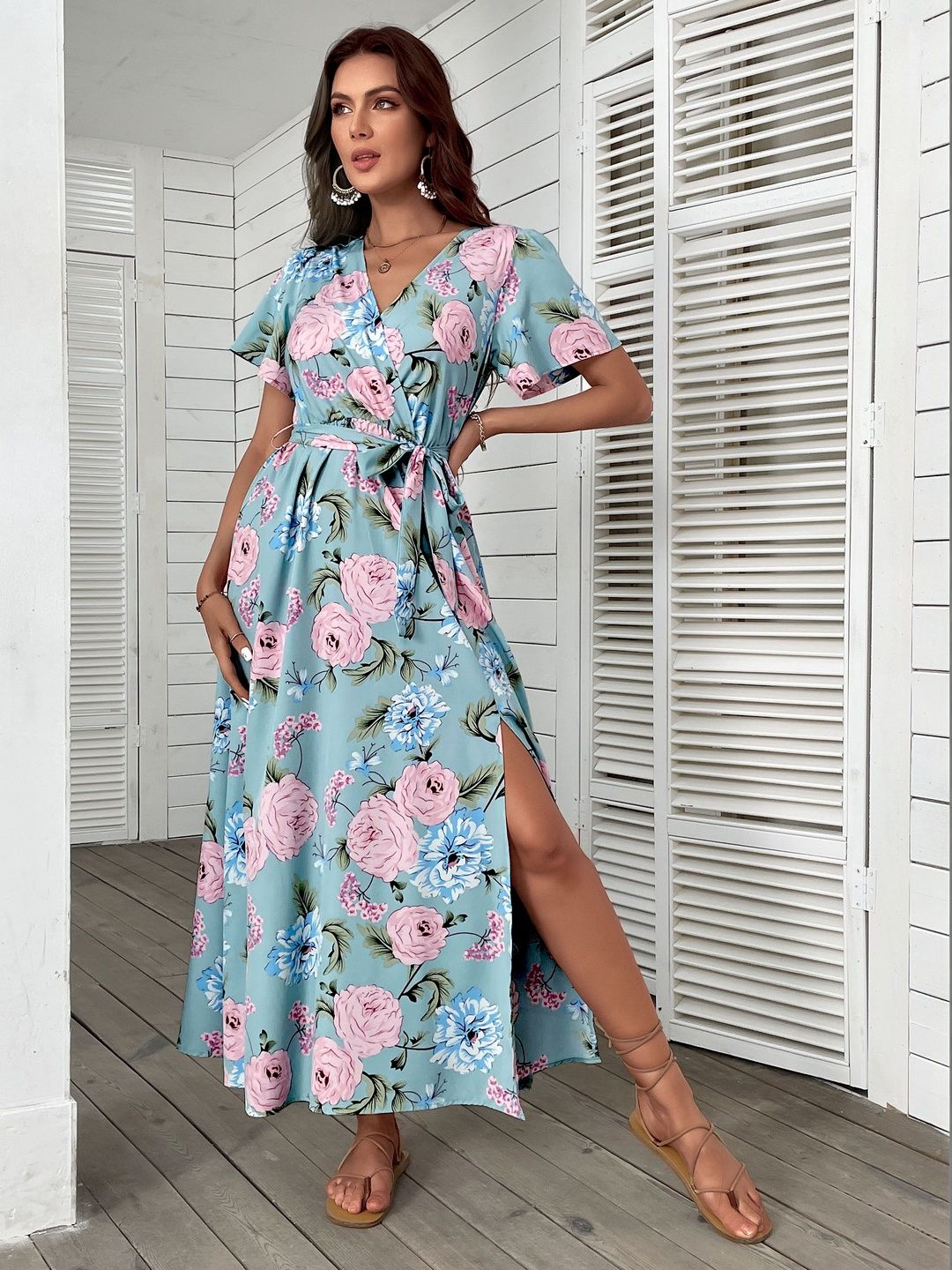 Floral Print Maxi Dress